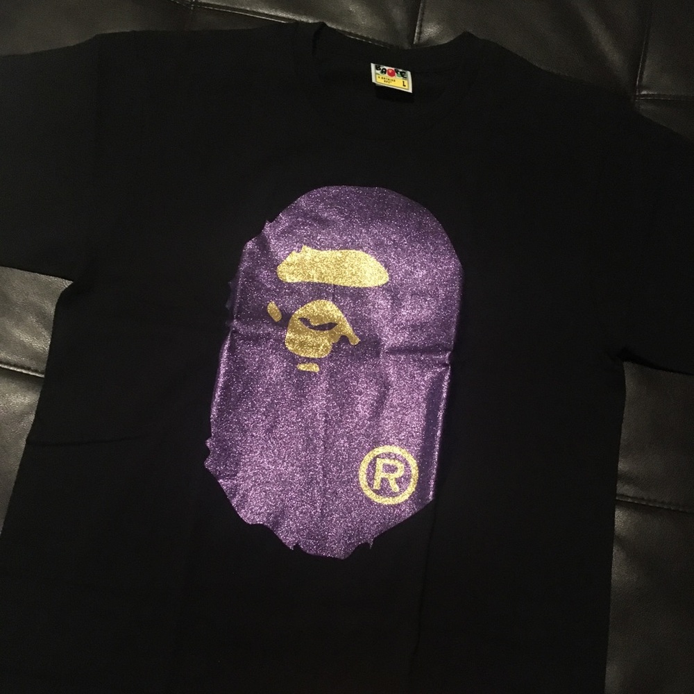 BAPE GLITTER HEAD TEE